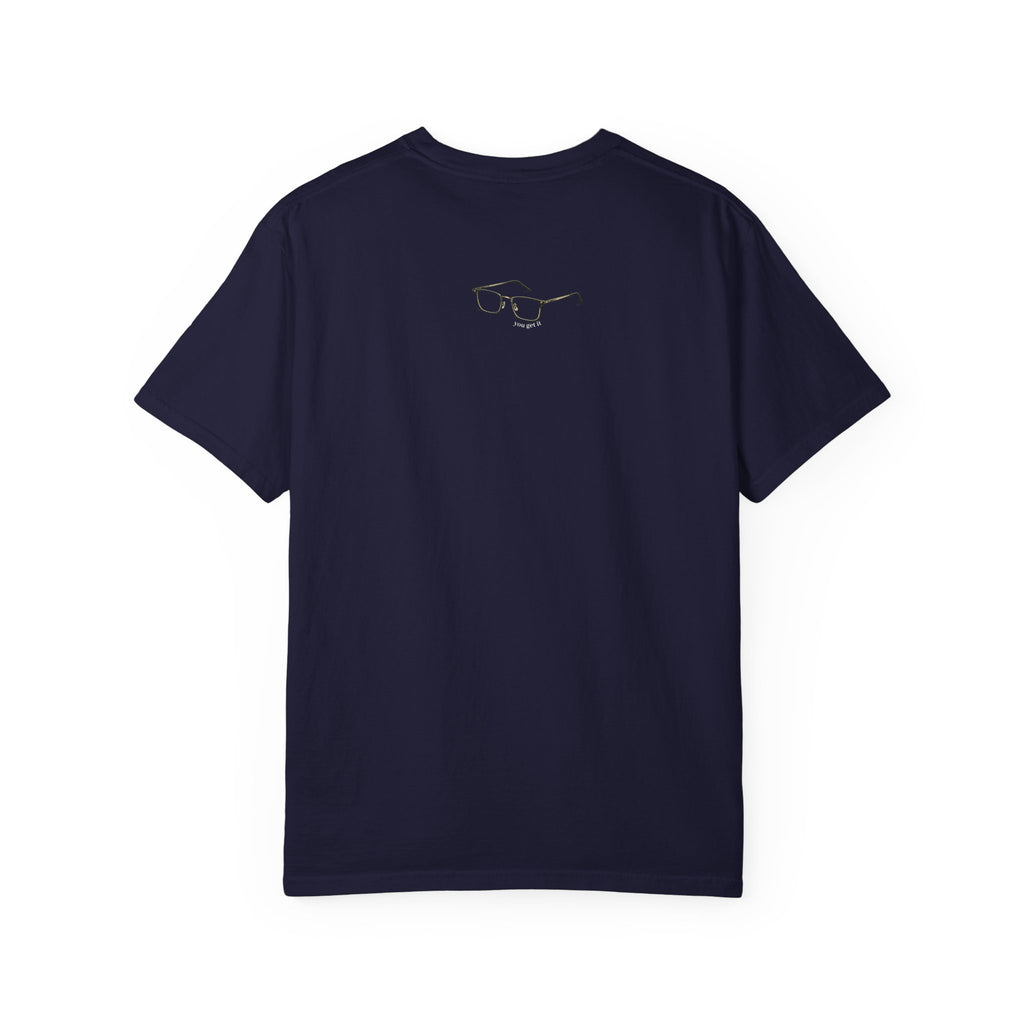 Scrolling Viktim T-Shirt | Minimal Text Front, Sunglasses Back