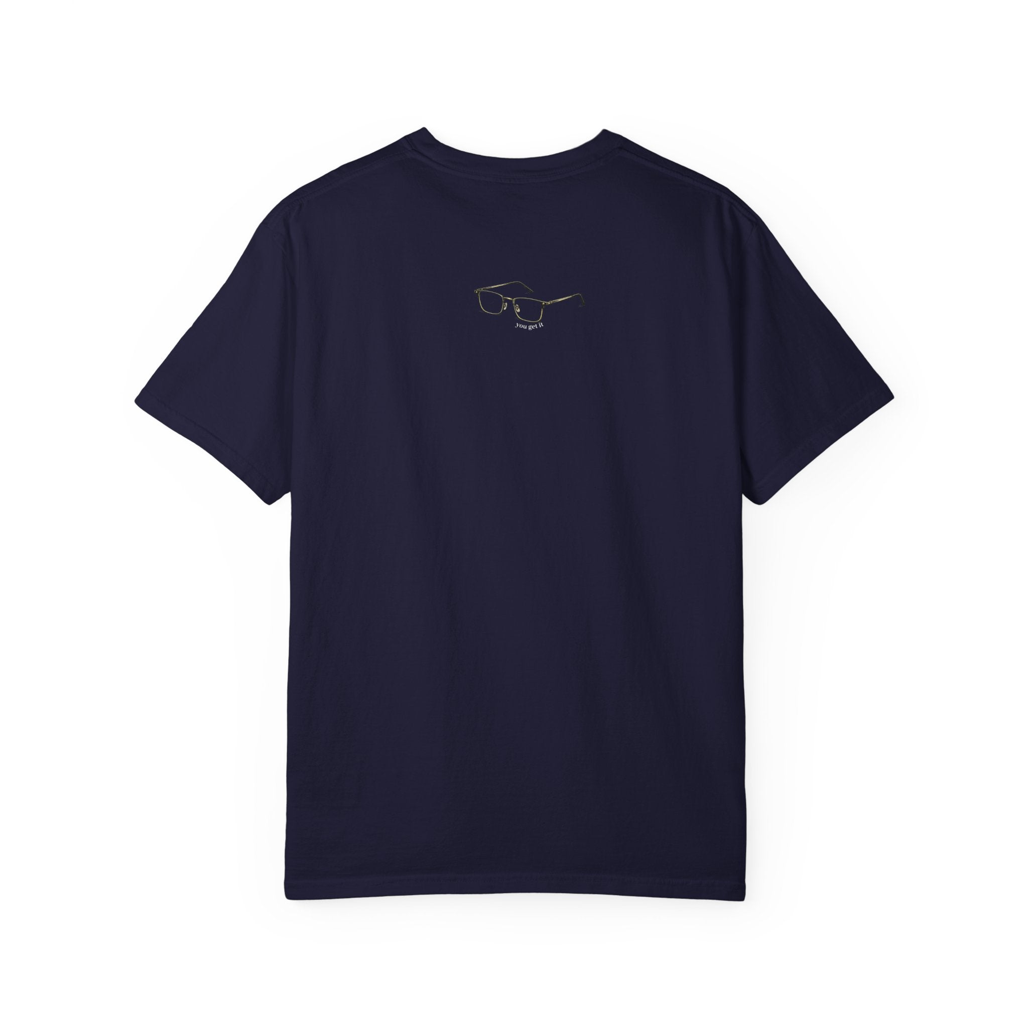 Scrolling Viktim T-Shirt | Minimal Text Front, Sunglasses Back