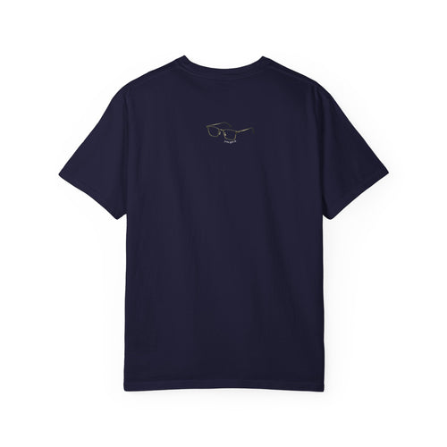 Scrolling Viktim T-Shirt | Minimal Text Front, Sunglasses Back